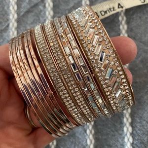 Torrid Plus Size Rose Gold Bangle Bracelets